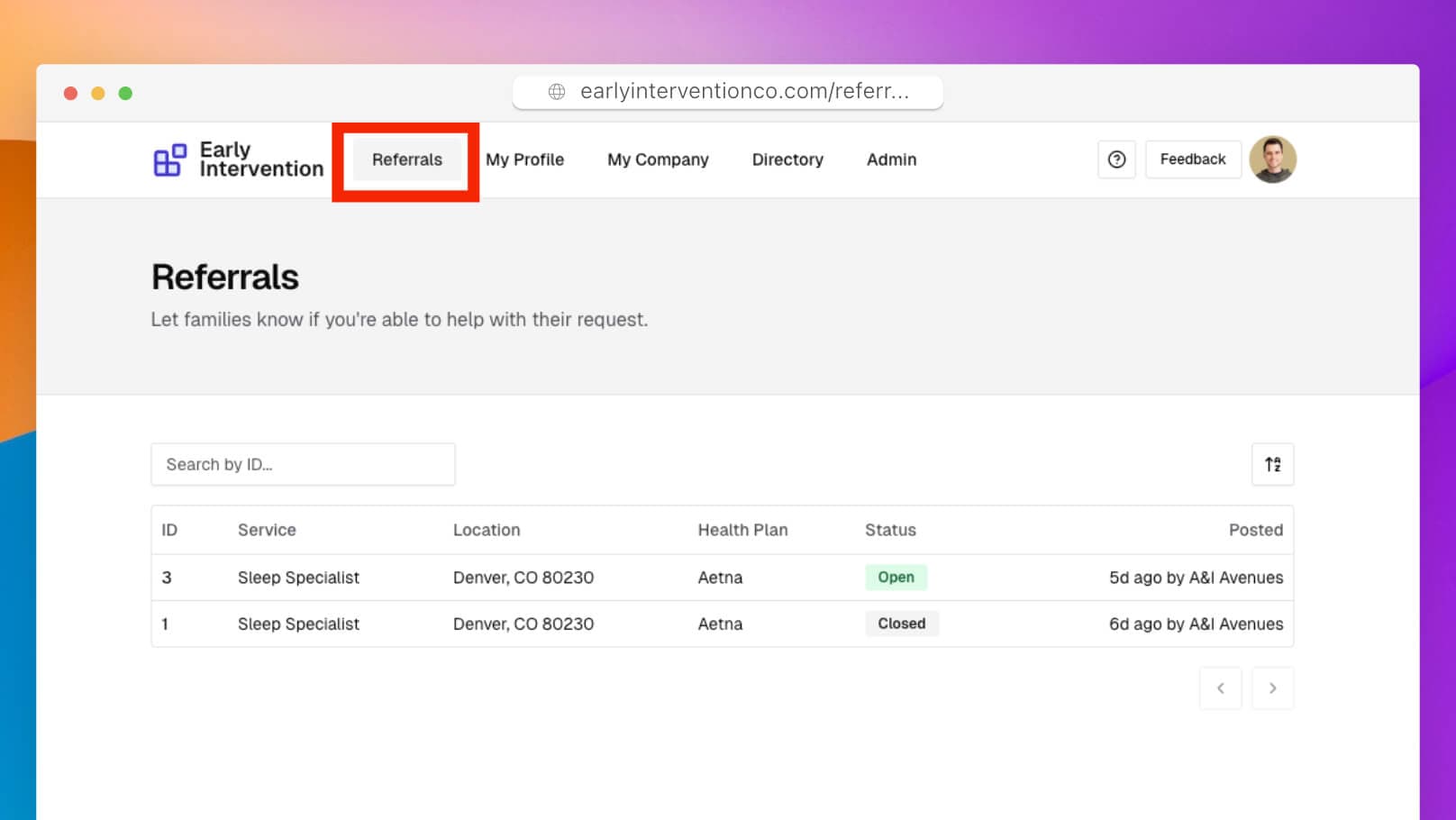 Referral Dashboard